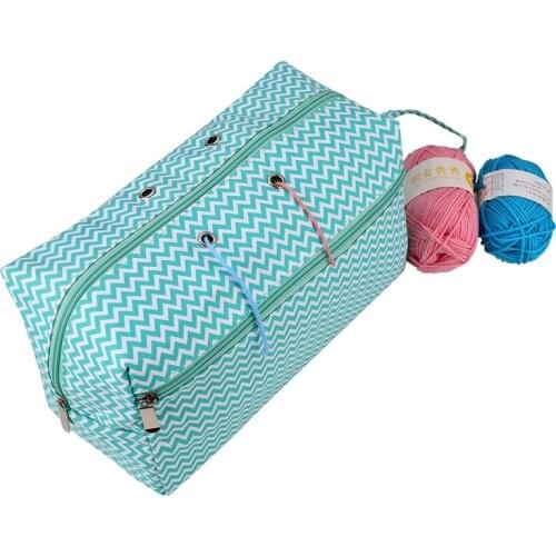 MLGB New Wool Storage Bag Diy Knitted Crochet Wool Storage Bag Divider Portable Handmade Sewing Supplies Storage