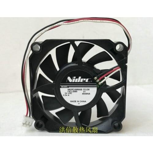 Original Nidec 6015 m60r24mmab-53j26 DC24V 0.04a 3-wire frequency converter fan