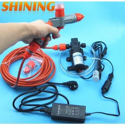 High Pressure Portable Car Washer Machine With Foam Water Gun And Power Adapter, Suitable For 12V & AC 100V-240V Car Wash Kit