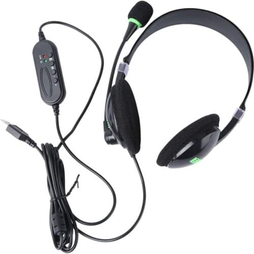 GUIDERAY Wired Headset,USB Headset with Microphone & Audio Controls for Business Call Center Office Clearer Voice