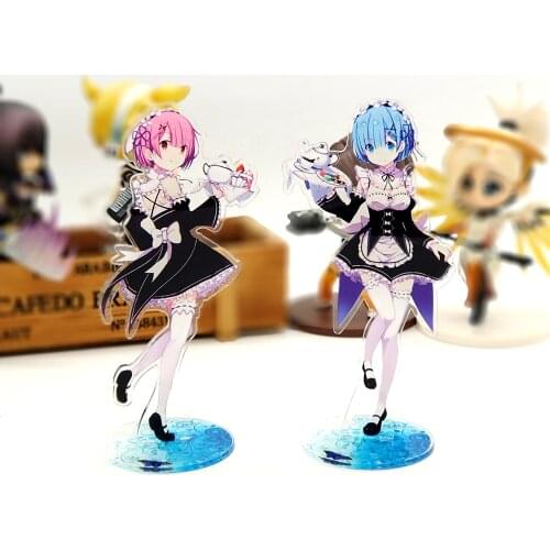 Love Thank You Re Zero Starting Life in Another World Ram Rem acrylic stand figure model double-side plate holder topper anime