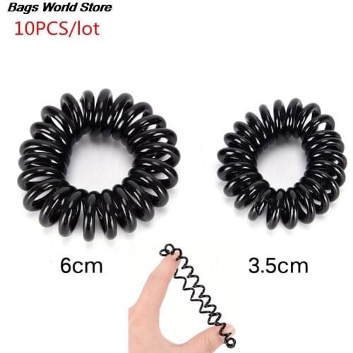 10PCS/lot Rubber Band Headwear Rope Spiral Shape Elastic Hair Bands Girls Hair Accessories Hair Ties Gum Telephone Wire