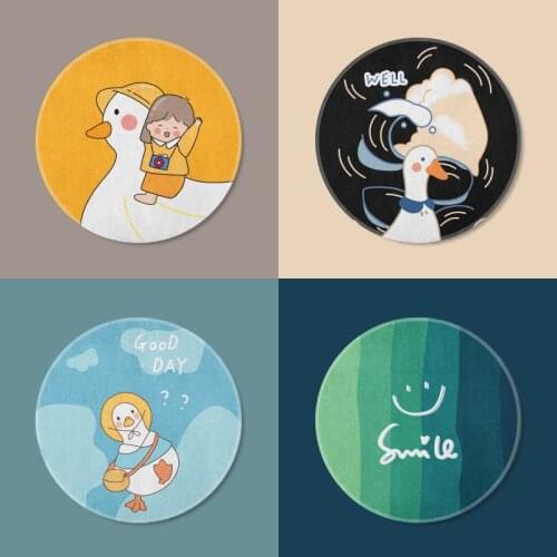 Seam Thickened Round Cat Label Pad Computer Mouse Non-slip Notebook Pad Office Keyboard Protection Pad Table Mat