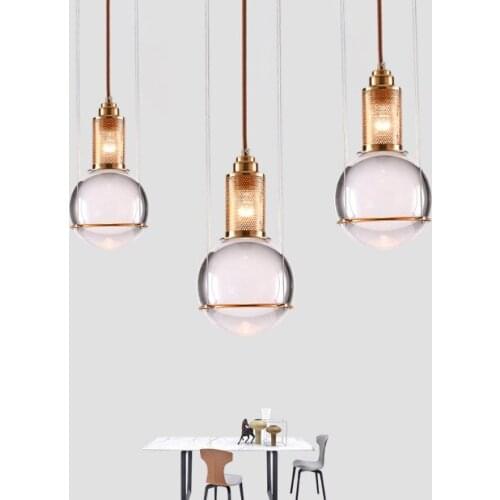 Modern Luxury Crystal Ball Crystal Pendant Light with LED E27 Rose Gold Round Ceiling Panel Droplight for Foyer Hotel Room
