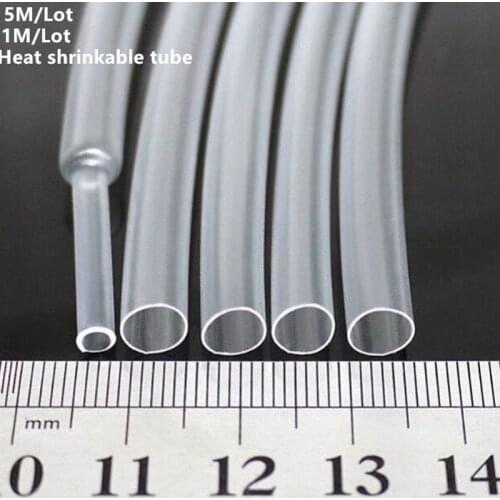 1mm 1.5mm 2mm 2.5mm 3mm 3.5mm 4mm 5mm 6mm 8mm Transparent Clear Heat Shrink Tube Shrinkable Tubing Sleeving Wrap Wire kits