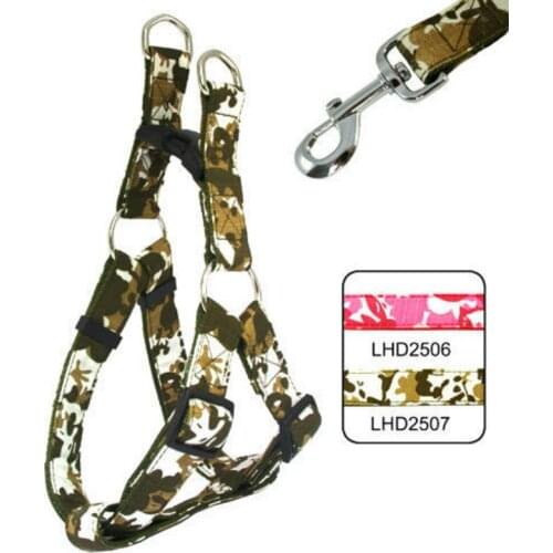 Pet Products Supplies Harnesses Color Nylon 2.5cm Battle Fatigues Nylon Dog Harness And Leash Set