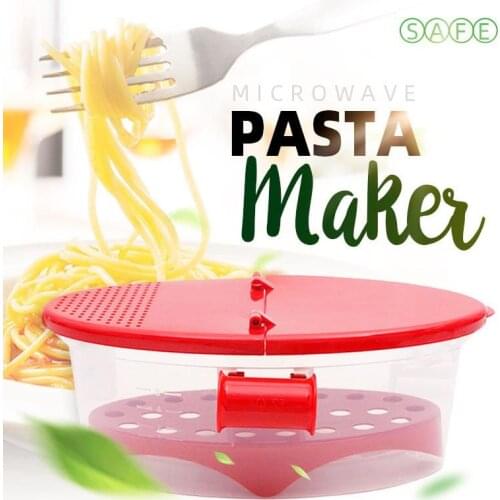 Microwave Pasta Maker Pasta Cooker Heat Resistant PP Boat Microwave Steamer Boat Strainer Microwave Kitchen Tools