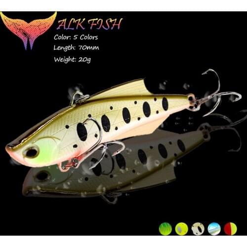 WALK FISH 1PCS 70mm/20g VIB Vibration Sinking Fishing Lure Wobbler Artificial Bait Fishing Baits Long Shot Bait Fishing Tackle