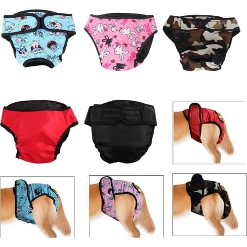 XS-XXL Dog Diaper Physiological Pants Sanitary Washable Female Dog Panties Shorts Underwear Briefs For Dogs Sanitary Panties
