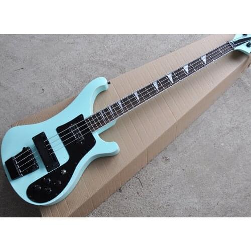 Factory Outlet-4 Strings Sky Blue Electric Bass with Black Pickguard,Rosewood Fretboard