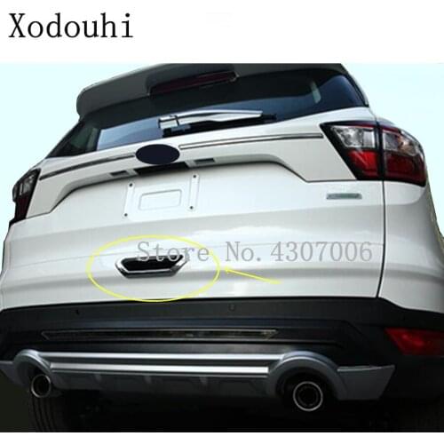 For Ford Kuga Escape 2013 2014 2015 2016 Car Cover Stick Frame Trims ABS Chrome Car Tail Rear Door Handle Bowl Panel Hoods 1pcs