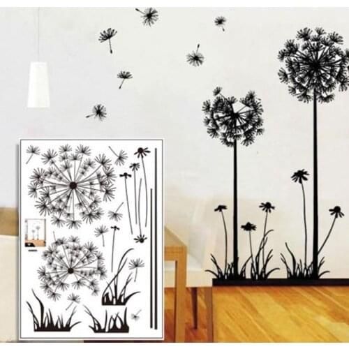 1pc Hot Sell Wall Sticker PVC Removable Art Vinyl DIY Waterproof Dandelion Wall Sticker Decal Mural Home Room Decoration