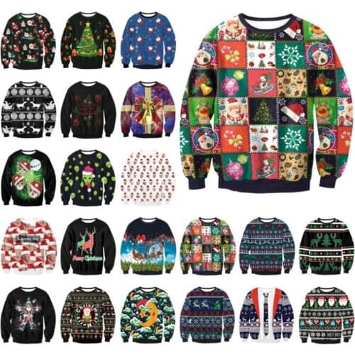 2020 Ugly Christmas Sweater Pullover Sweaters Jumpers Tops Men Women Autumn Winter Clothing 3D Funny Printed Hoodies Sweatshirts