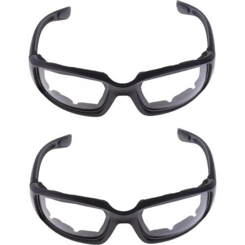 2x Motorcycle Windproof Anti-Fog Goggles Motorbike Eyewear - Clear