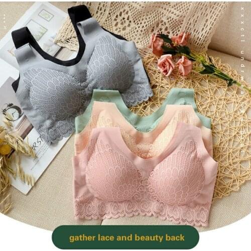 5 Colors Bras for Women Hot 2021 Newest 5D Wireless Contour Bra Lace Breathable Underwear Seamless for Sports Running