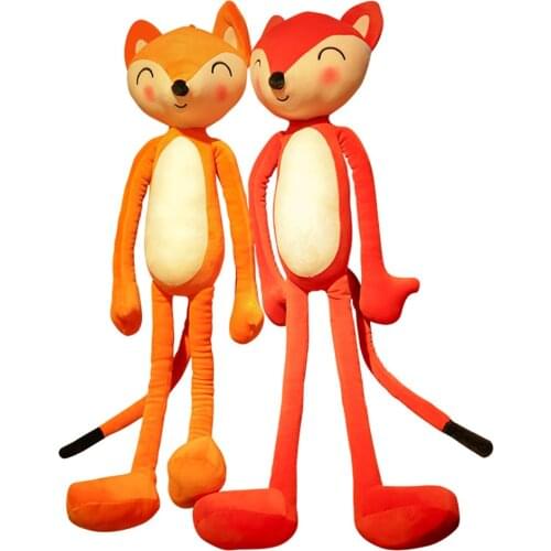 Fancytrader Lovely Soft Cartoon Fox Plush Toy Stuffed Animal Fox Dog Doll Pillow Creative Decoration Gift 47inch 120cm 3 Colors