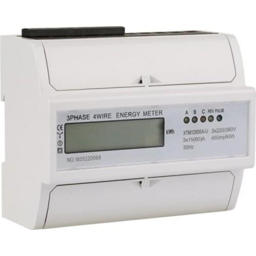 Hot Sale Digital 3-phase 4 Wire 7P DIN-Rail Electric Meter High Performance Electronic KWh Meter 3 x 220V/380V Tools