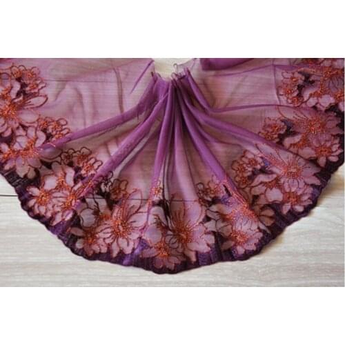 2Meters 20cm Wide Ribbon DIY Wedding Dress Craft Sewing Garment Clothing Accessories Lace Trim Fabric Home Decoration