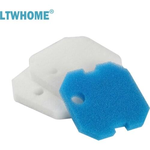 LTWHOME Replacement Blue Coarse and White Fine Filter Pads Sets Fit for Eheim 2616220 Professional 2222/2324, Experience 150/250