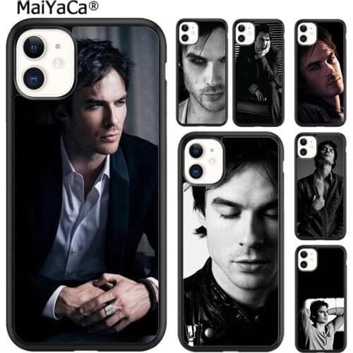 MaiYaCa Ian Somerhalder Damon Salvatore Vampire Diaries Phone Case For iPhone 6s 7 8 plus X XR XS 11 12 pro max Galaxy S8 S9 S10
