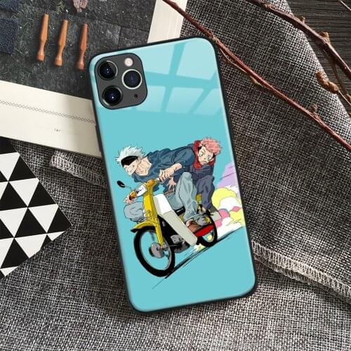 Gojo and Yuji Jujutsu Kaisen Anime Soft Silicone Glass Phone Case for IPhone SE 6s 7 8 Plus X Xr Xs 11 12 Mini Pro Max Samsung