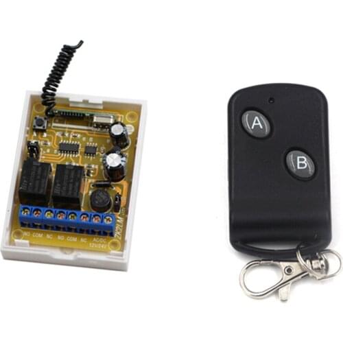 New DC 12V 24V 2CH RF Wireless Remote Control Switch System Receiver With Peach Transmitter for Appliances Gate Garage Door