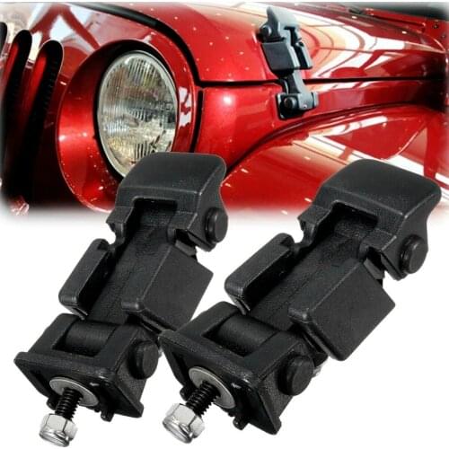 Front Locking Hood Catch Lock Latch Brackets Kit for 2007-2017 for for Jeep Wrangler JK