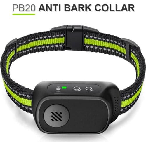 Pet Dog Rechargeable Dog Bark Collar Shock Barking Collar Vibration Beep Dogs Breeds Training Adjustable Anti Bark Collar