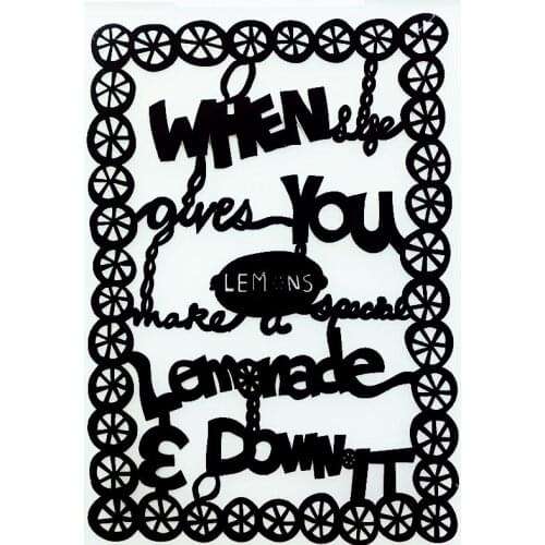 YLEF121 When You Plastic Embossing Folder For Scrapbook Stencils DIY Photo Album Cards Making Decoration Scrapbooking Tools New