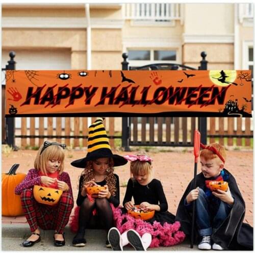 Halloween Party 45X200CM Banner Background House Props Festive Atmosphere Decoration Party Hanging Decor Porch Party Decor 2021