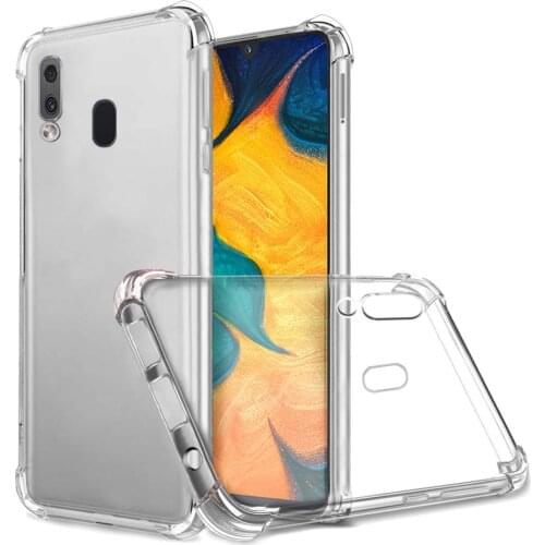 Clear Case for Samsung Galaxy A30 Luxury Premium Shockproof Soft Silicone Transparent tpu Phone Cover Case for Samsung A30 6.4