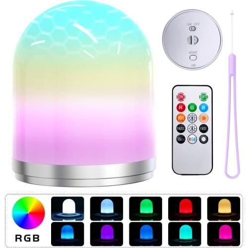 Remote Control Rechargeable Colorful Night Light Smart Sensor Light RGB Stage Atmosphere Light Brightness Adjustment Night Light
