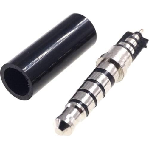 10pcs Audio stereo Plug 3.5mm 5 Poles headphone plug solder type gold flash for 5 poles stereo jack socket