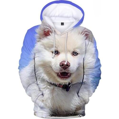 Hot Autumn Hooded 3D Dog Hoodies Men Sweatshirts Women Streetwear New Print Cute Animal Hip Hop Casual Boys Girls Pullovers