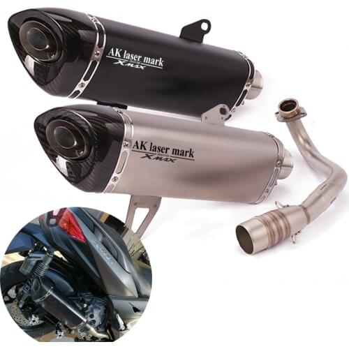 Laser AkM XMAX 250 300 400 Motorcycle Exhaust Muffler Modified Carbon fiber DB killer slip-on pipe For Yamaha XMAX250 XMAX300