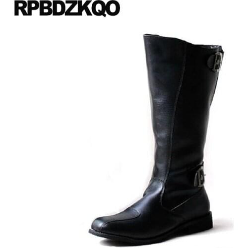 Tall Mid Calf British Style Mens Shoes Comfortable High Top 2017 Boots Outdoor Waterproof Black Riding Safety Male Short