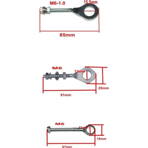 Rear Chain Adjuster M6 For Mini Bikes Dirt Bike ATV Chain Adjusting Assembly