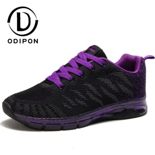 Odipon Women Sneakers Outdoor Sport Running Shoes Breathable Air Cushion Walking Jogging Work Flat Ultralight Gym Shoes zapatos