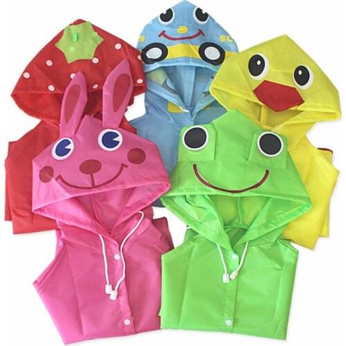 1PC Cartoon Animal Style Childrens Waterproof Raincoat Childrens Raincoat Students Poncho Boys and Girls Kindergarten Poncho