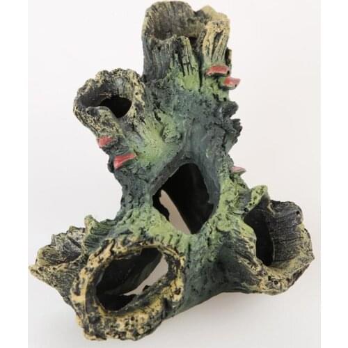 1Pcs Resin Rockery Fish Tank Landscape Aquarium Decoration Rockery Mountain Hiding Cave Pet Supplies Ornament