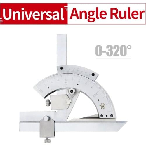320 Degree Universal Angle Ruler Precision Measuring Instrument Stainless Steel Protractor Woodworking Drawing Measurement Tools