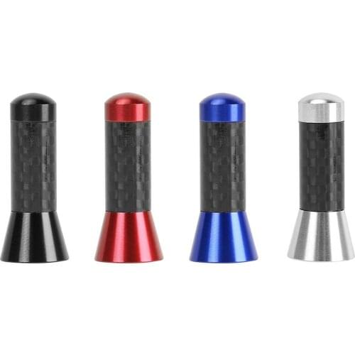 3.5cm Car Styling Roof Antenna Enhanced Signal Carbon Fiber Screw Metal Short Stubby Mast Antenna Car Radio Aerial Accessories