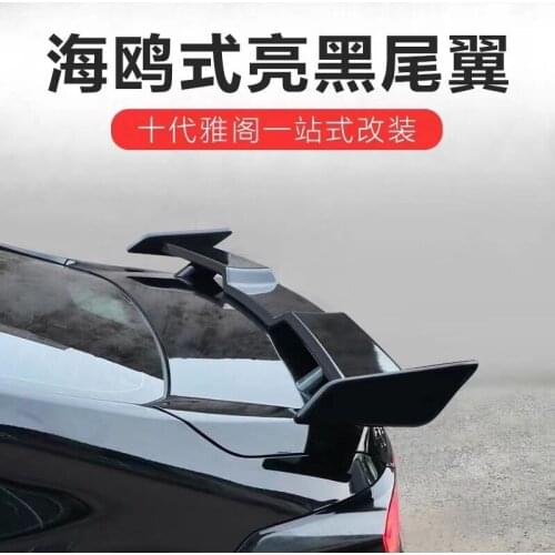 Car Styling High Quality ABS Plastic Gloss Black Color Rear Roof Spoiler Trunk Boot Lip Wing For Honda Accord 2018 2019