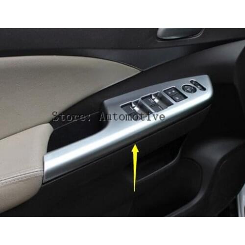 Auto Parts For Honda CRV CR-V 2012 2013 2014 2015 2016 ABS Matte Inside Armrest Decoration Trim Cover Ring Car Accessories 4Pcs