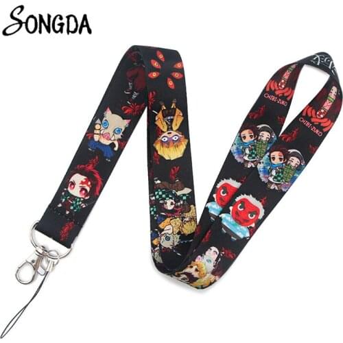 Genshin Impack Anime Lanyards Keychain for Men Women Cartoon Print Neck Straps ID Card for Student Original Key Chain Lanyard