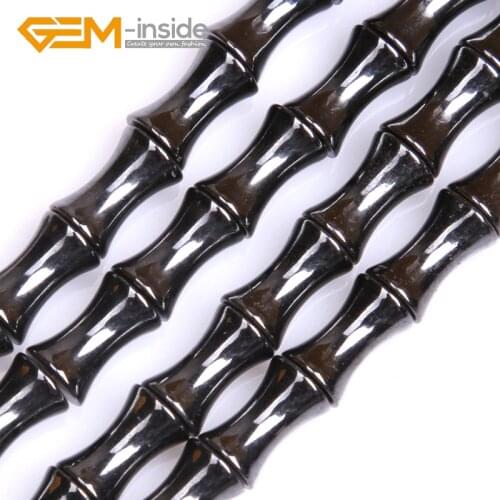 8X12MM Bamboo Shape Hematite Beads Natural Stone Beads Loose Bead For Bracelet Making Beads Strand 15 Inches DIY ! Wholesale