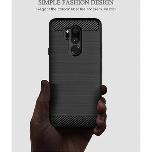 For LG K40 K40S Case Carbon Fiber Silicone Phone Bag for LG Stylo 6 Stylo 6 Q70 Q61 K61 Aristo 5 Stylo6 Soft Rubber Cover