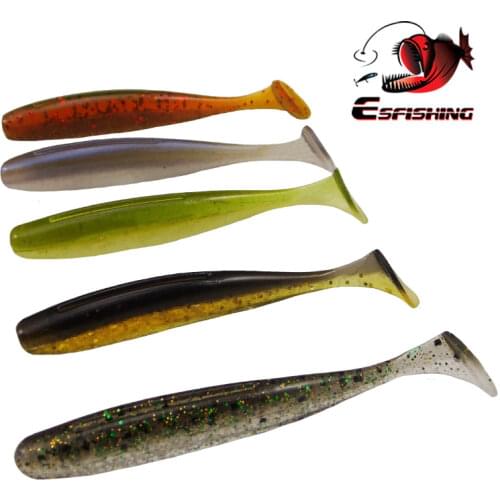 200pcs New Fishing Lure Soft Esfishing Es 3" 7.6cm/2.6g Winter Fishing Plastic Silicone Baits Pesca Isca Tackle