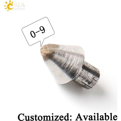 CSJA Jewelry Maker Designer Ring Bangle Jewellery Make Tool Mark 0 1 2 3 4 5 6 7 8 9 0-9 Arabic Numeral Steel Stamp Mold E535