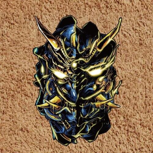 Handsome Mask Reflective Waterproof Car Sticker 11cmx16cm